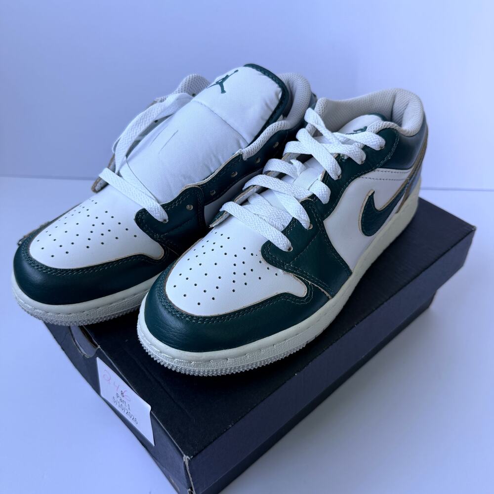 Air Jordan 1 Low SE GS FQ8041-300 Oxidized Green White Sail Kids 5Y / UK 5 NIB